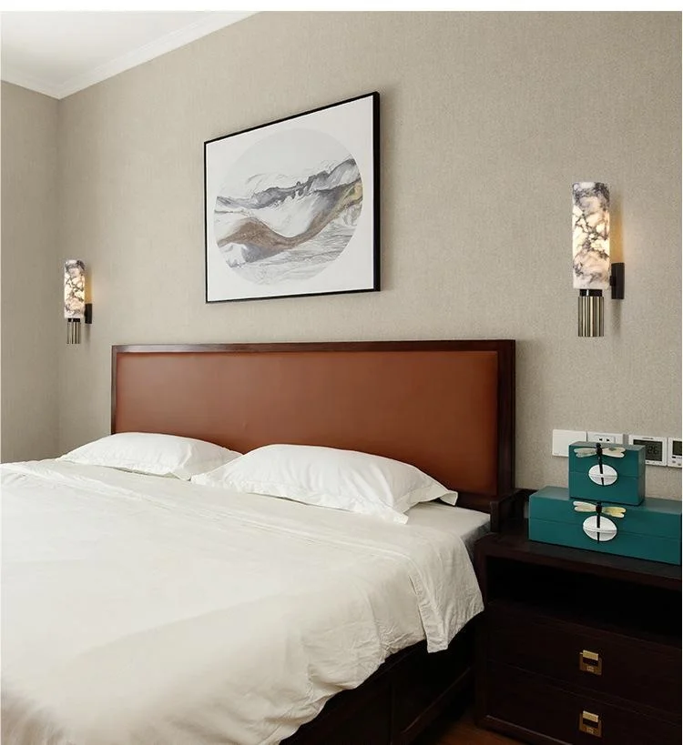 Modern marble wall lamp LED wall light luxury brass wall sconce for living room bedroom BY3004