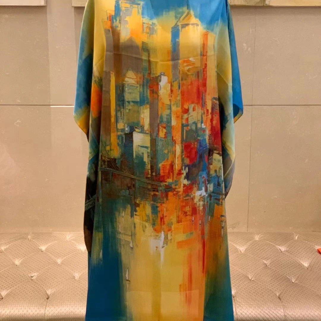 Быстрая доставка 2021 многофункциональное Повседневное платье плюс размер женское шелковое платье