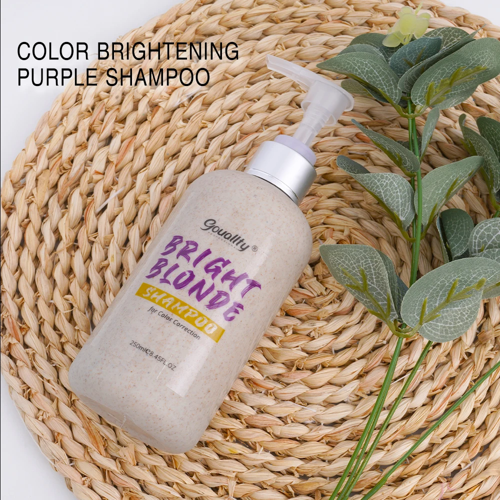 OEM Purple hair shampoo with private brand label cheap wholesale price for blonde color hair washing