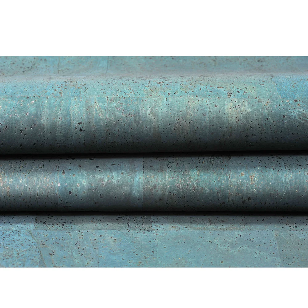 2022 Dyed Color Natural Cork Fabric Cork Leather Fabric for Handbag Notebooks Bag Shoes Wallpaper