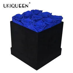 UKIQUEEN Culinan Preserved High Quality Flower Box Roses Decorative Flowers & Wreaths 100% Natural Real Rose Paper,velet CN;YUN