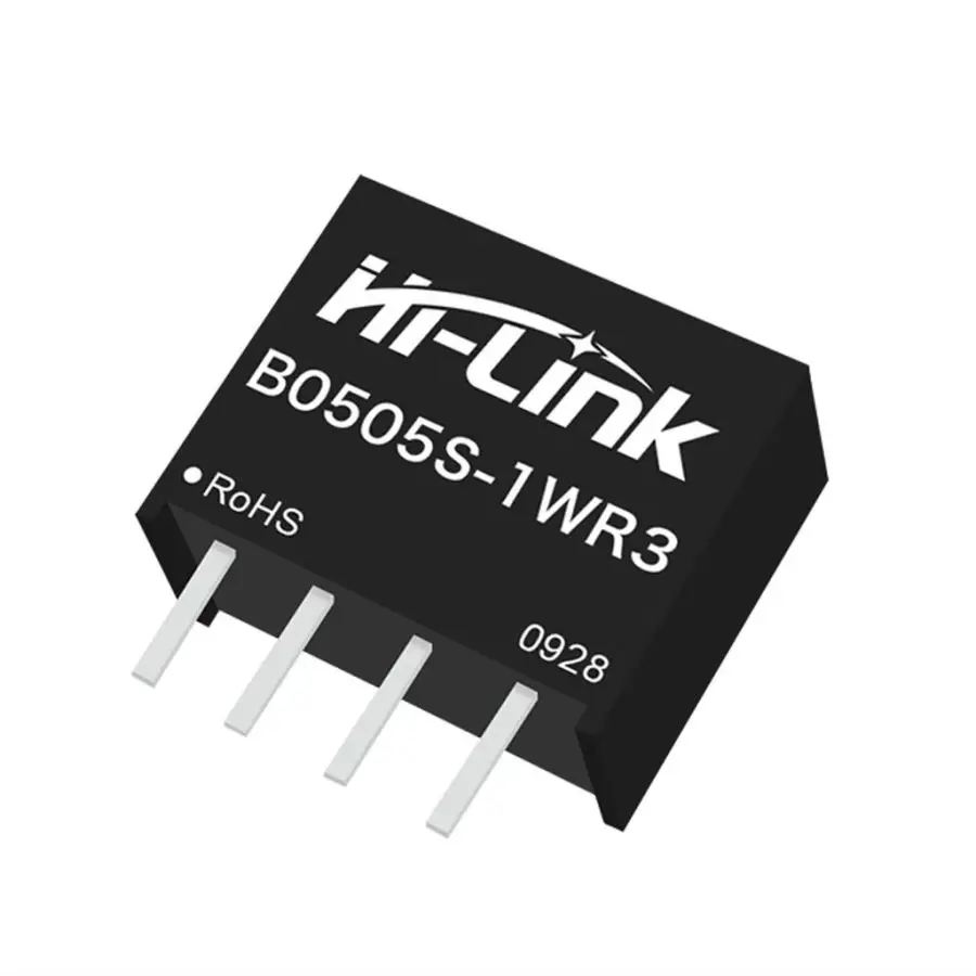 HI-LINK B0505S/B0509S/B0512S/B0515S/B0524S-1WR3 5V to 5200mA/9V111mA/12V84mA/15V67mA/24V42mA-1W DC-DC DC Isolated Power Module