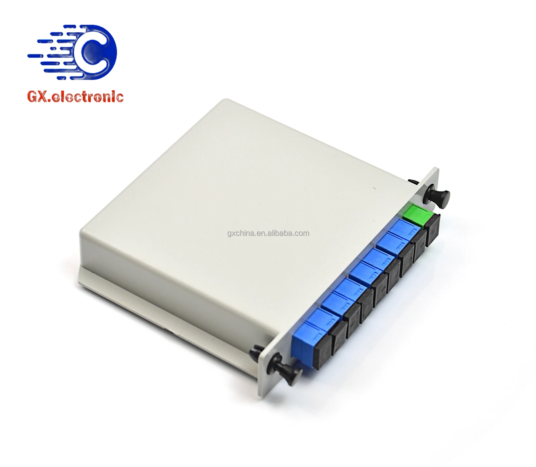 High Quality FTTH PLC Splitter 1x8 SC PLC splitter LGX Box Cassette Inserting box PLC Splitter