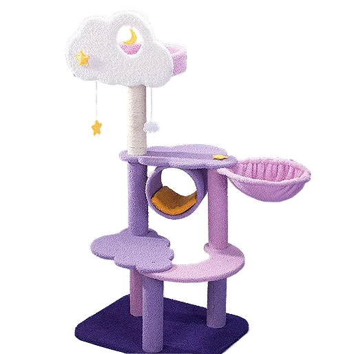 Wholesale OEM Custom Available Pet Furniture Cat Climbing Fram Tree House Tower Cat Trees With Sisal Scratcher
