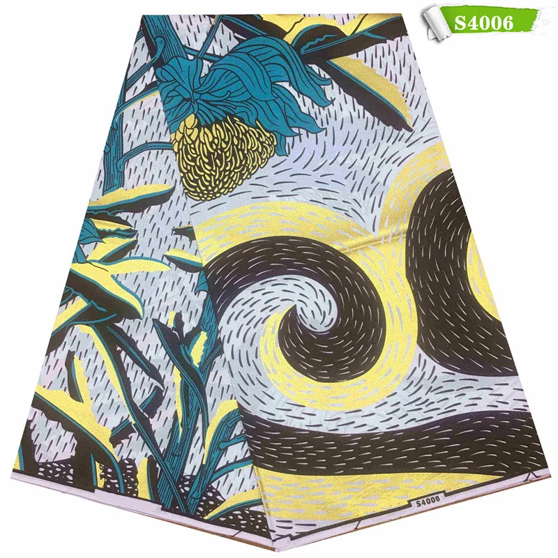 Wholesale 100% Cotton Super Golden Wax Fabrics Pagne Africain Wax Holland