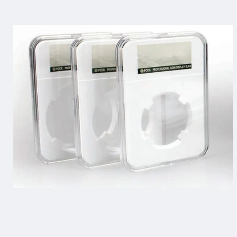 Midium Size from 41mm to 61mm Clear Coin Slabs Acrylic plastic display box