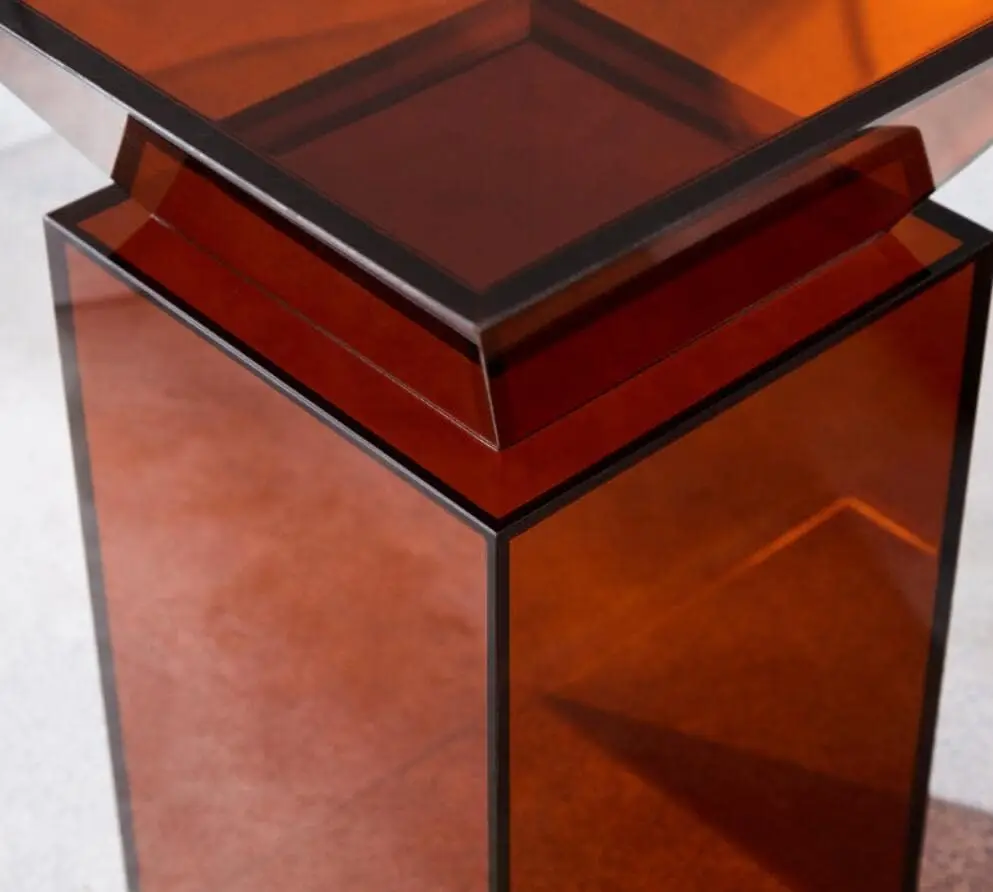 Luxury Modern Home Furniture Square End Tables Plexiglass End Transparent Side Table
