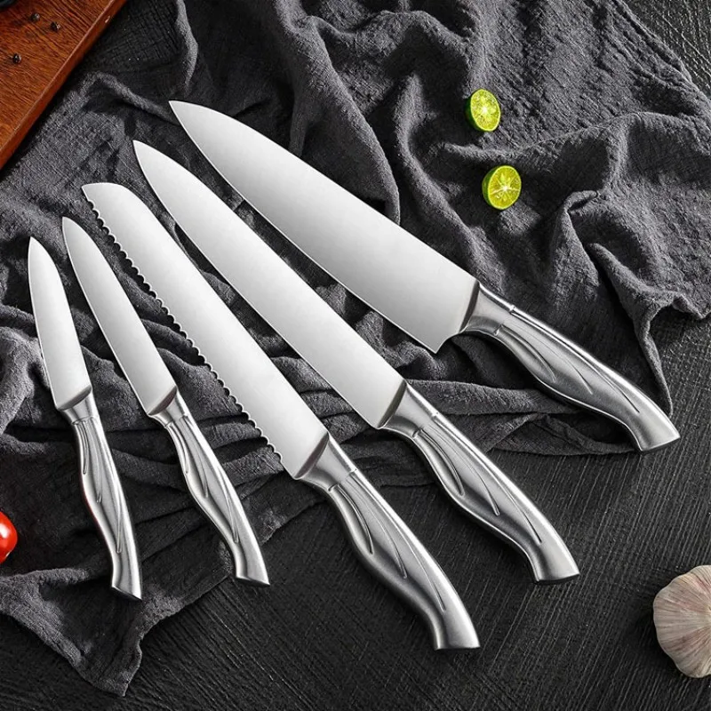 Customizable Professional Kitchen Knives Accessories Set Steel Knives Choice for Kitchen Restaurant