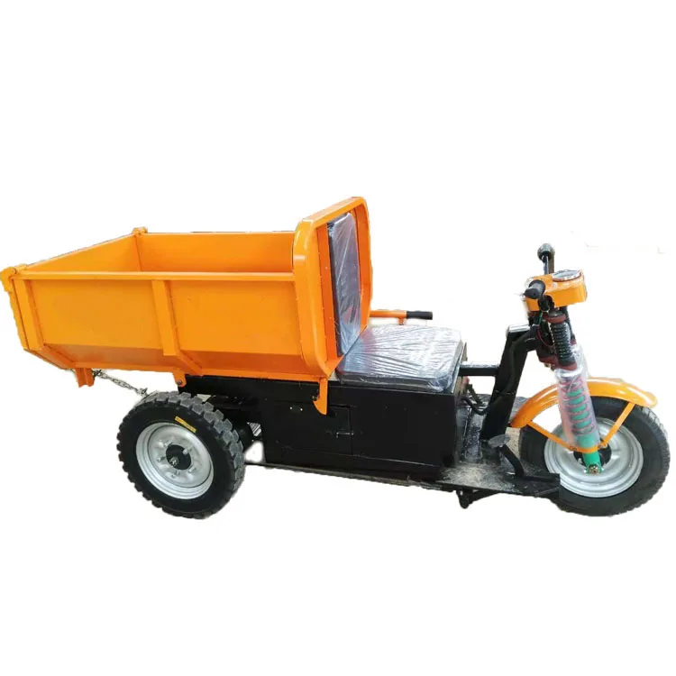Vehicle mounted electric tricycle Electric tricycles for transporting construction materials on construction sites