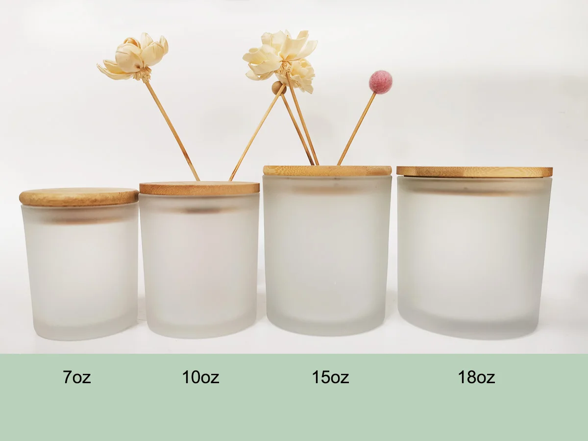 3 Wick 18 oz large Frosted Empty Colored Glass Candle Jars Holder Container Matte Black Candle Glass Jar with Lid