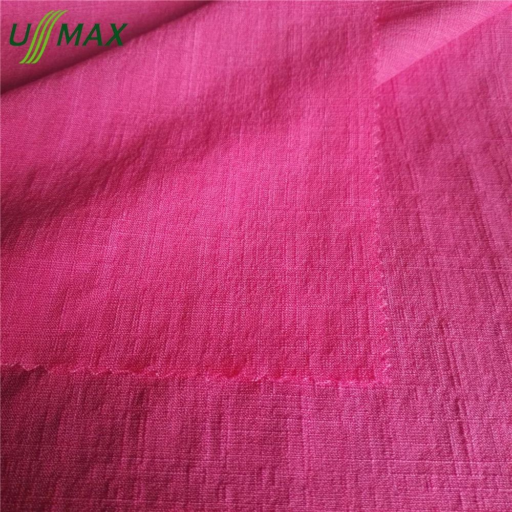 nylon rayon spandex weft stretch linen like fabric
