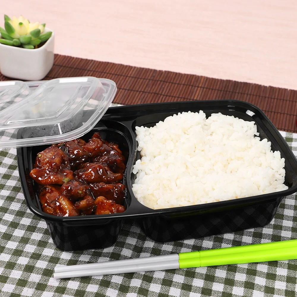 transparent storage takeaway food microwavable container disposable plastic bowl with lid