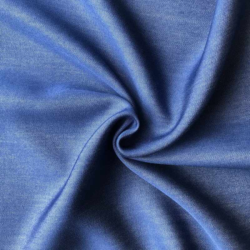 Glitter super soft two tone  rayon polyester denim look fabric for shirt