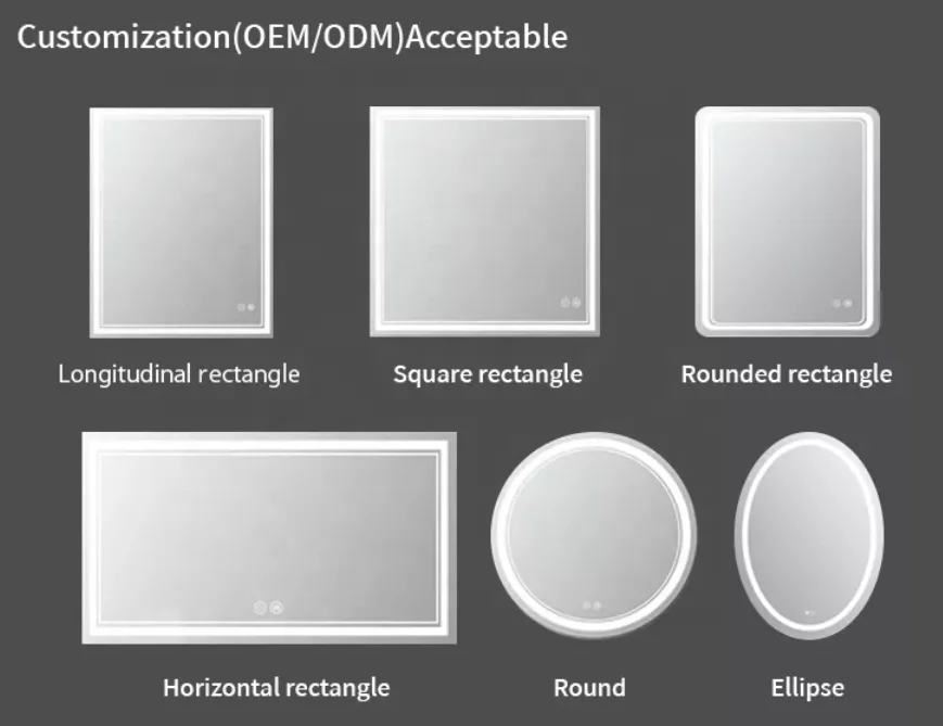 High Quality Full Length Mirror with LED light Backlit Bathroom Mirrors Dressing Room Mirror