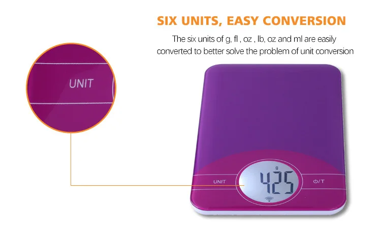 3 5 10 15 25 Kg 0.01 1g Precise electronic weight app wifi digital smart kitchen scales with big display highly