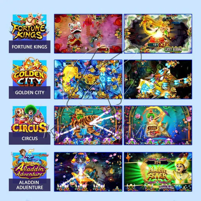 USA Luxury Arcade Fish Game Table 10 Player Machine 86' Ocean King 3 Plus Golden City