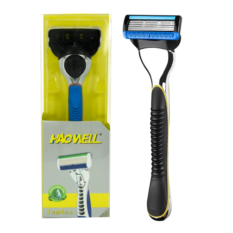 Сменный металлический картридж B502DR с резиновой ручкой, 5 лезвий, система бритвенных лезвий, бритвенный станок для мужчин