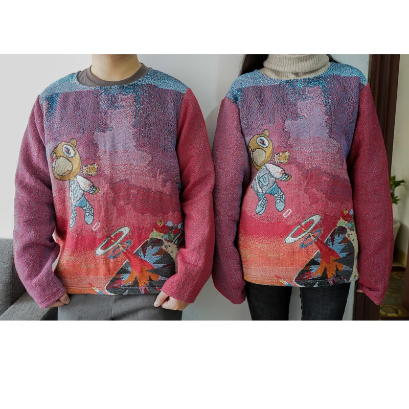 Sweatshirt portrait Blanket blanket suits Jacquard Blanket pants Jacquard Tapestry Sweater