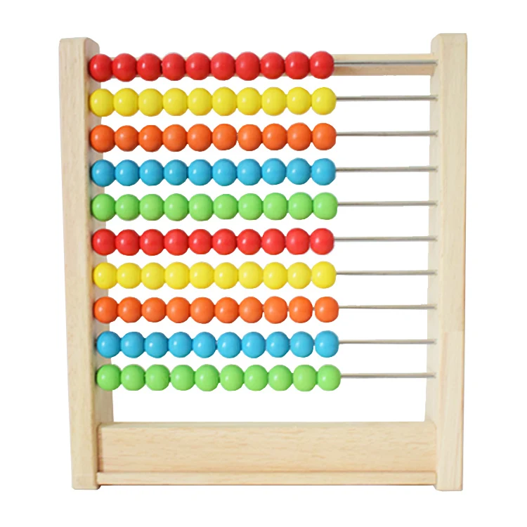 China Math Educational Kids Abacus Colorful Wooden Montessori Toys