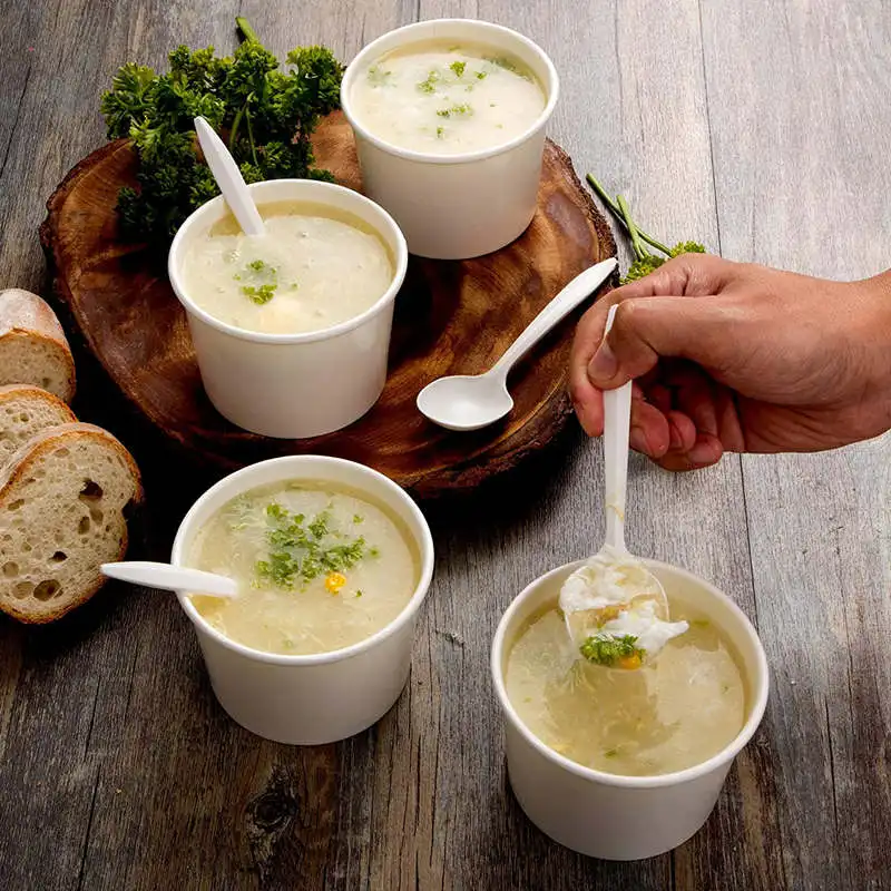Custom Biodegradable Food Packaging Disposable Soup Bowl Kraft Paper Bowl
