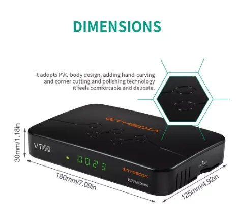 GTmedia V7 Pro Combo DVB S/S2/S2X T2 H.265 Combo set top Box Support Bi/ss AutoRoll CA Card Slot