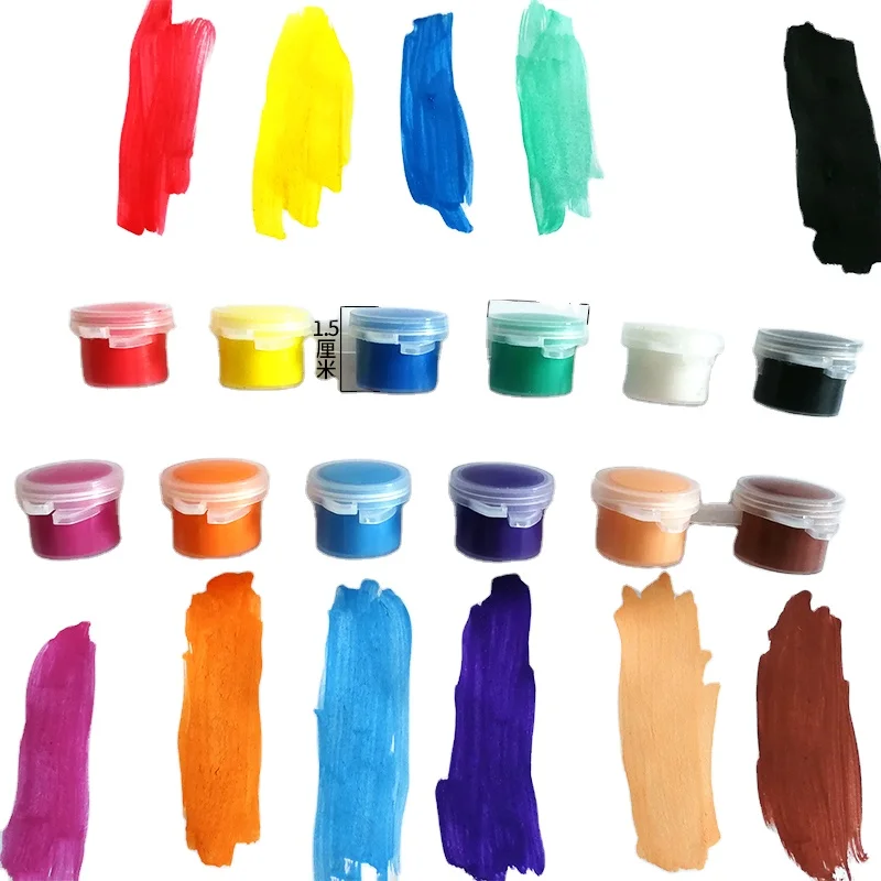 6 Colors professional school art Acrylic paint for Kids