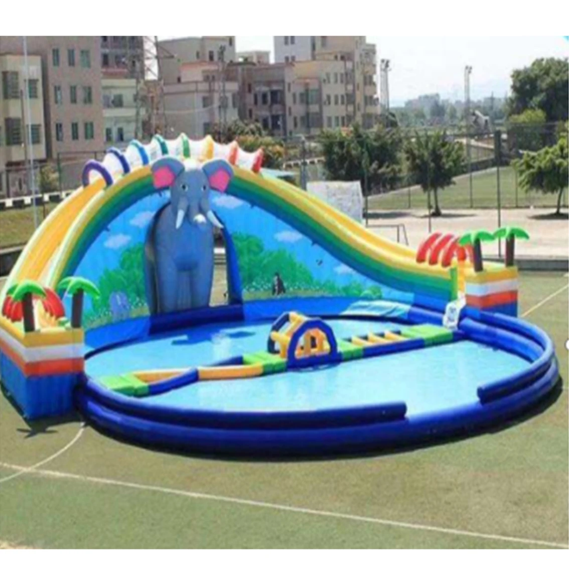 mobile land inflatable ground water park inflatable outdoor water park inflatable pool water park