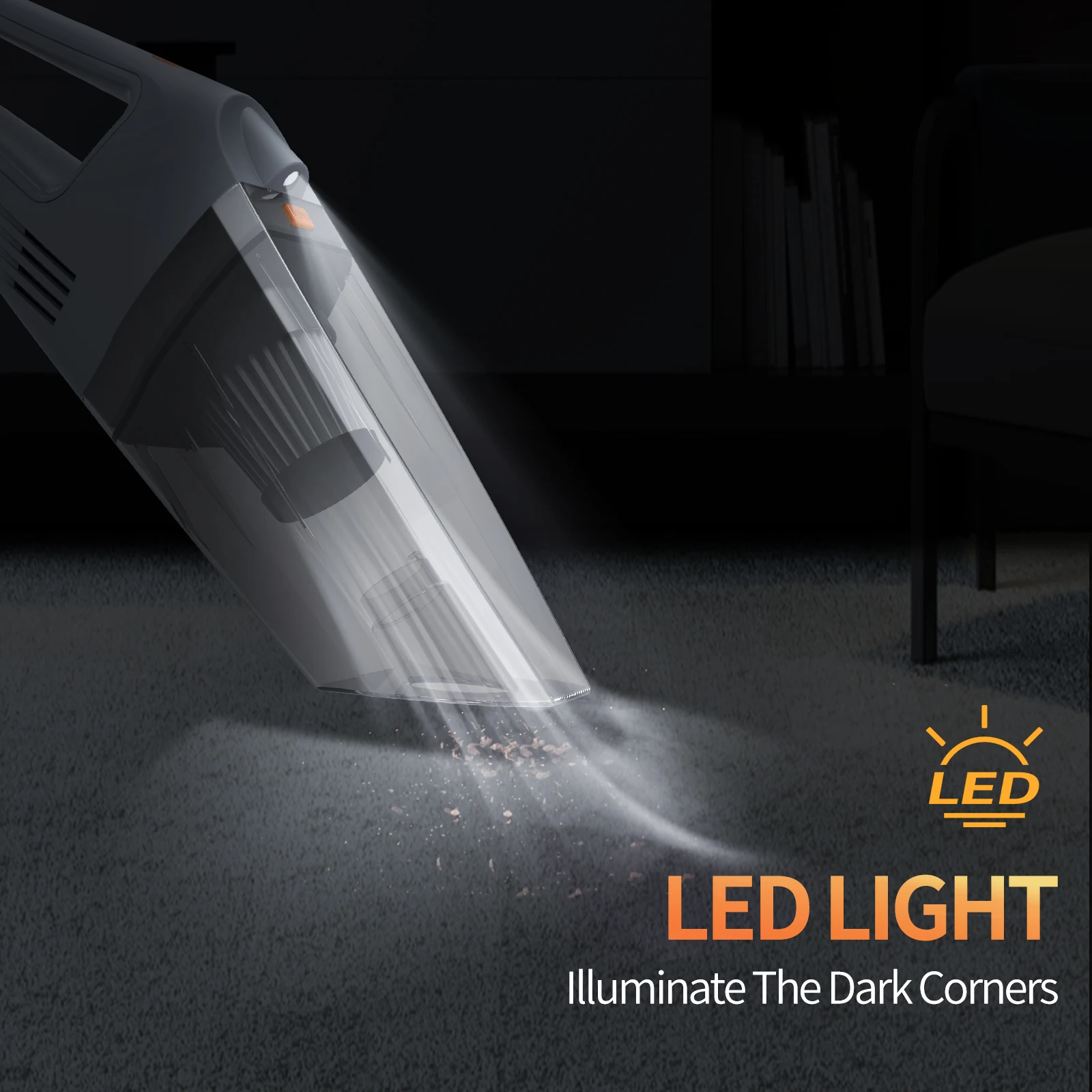 2023 NEW Cordless Handheld Vacuum Cleaner with LED Light Lightweight Rechargeable Portable Car Mini Vacuum