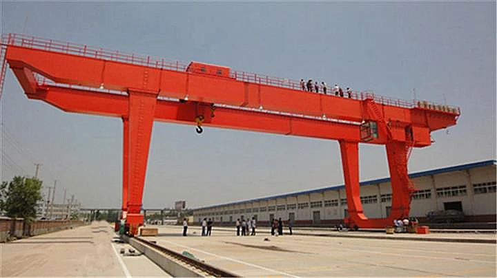 SZMC Brand Large Machinery Wireless Crane Remote Control Double Girder Gantry Cranes Manufacturing Plant