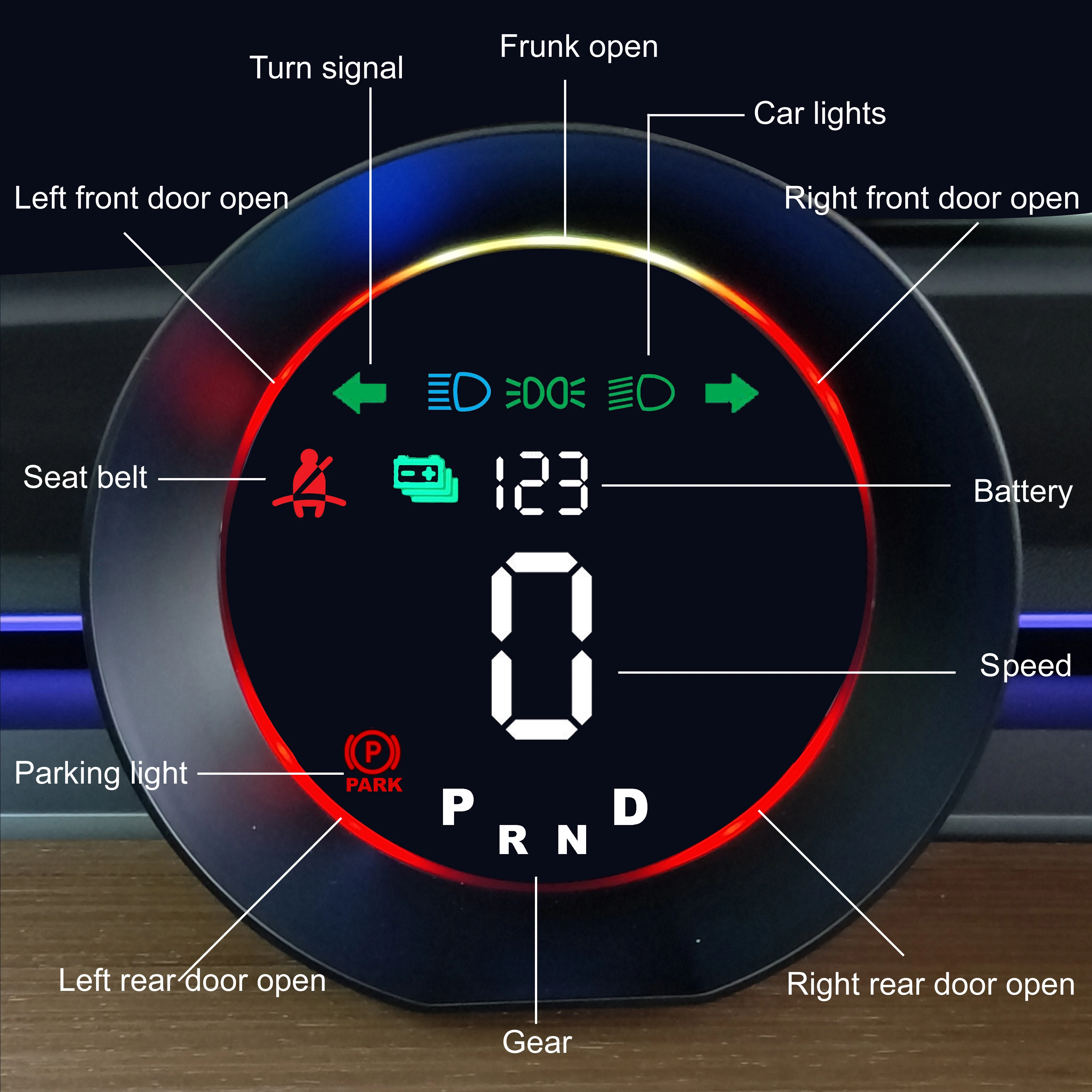 Car Dashboard Display Speedometer Digital LCD Cluster Instrument Panel Digital Dashboard Panel Display Speedometer For Tesla