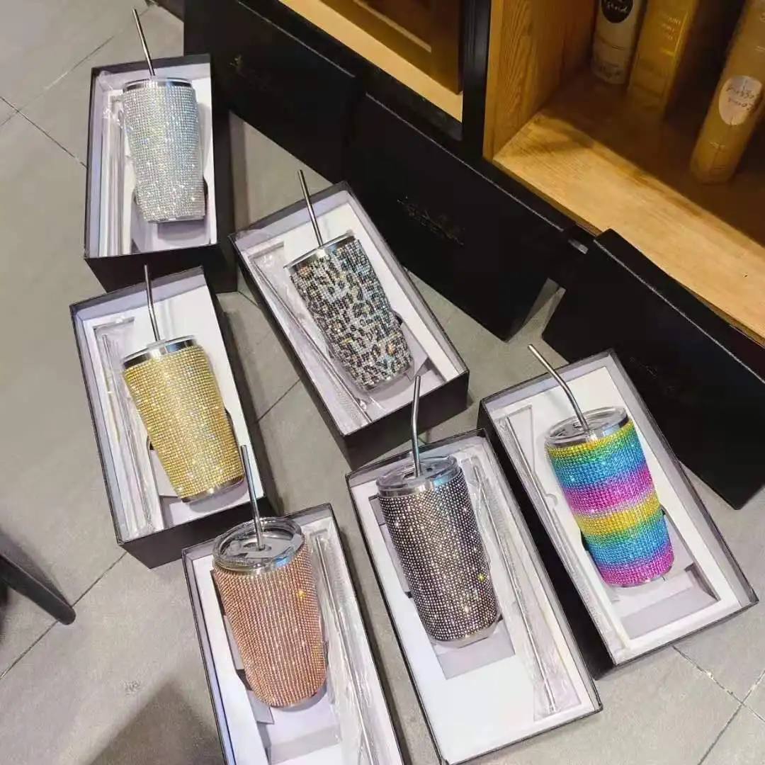 Light luxury style very shiny insulated coffee travel mug stainless steel coffee mug with spillproof lid sublimated blank water