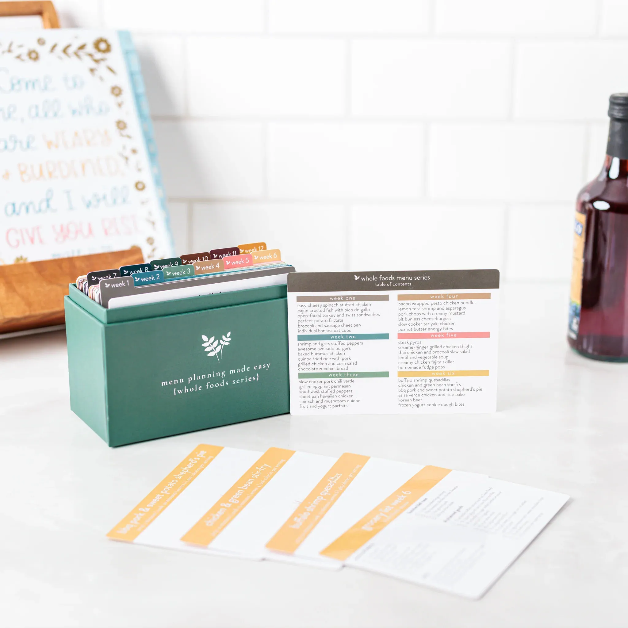 Factory Wholesale Whole Foods Menu Plan Recipe Card Double-sided Kitchen Cooking Food Flash Card Recipe Cards With Tabs