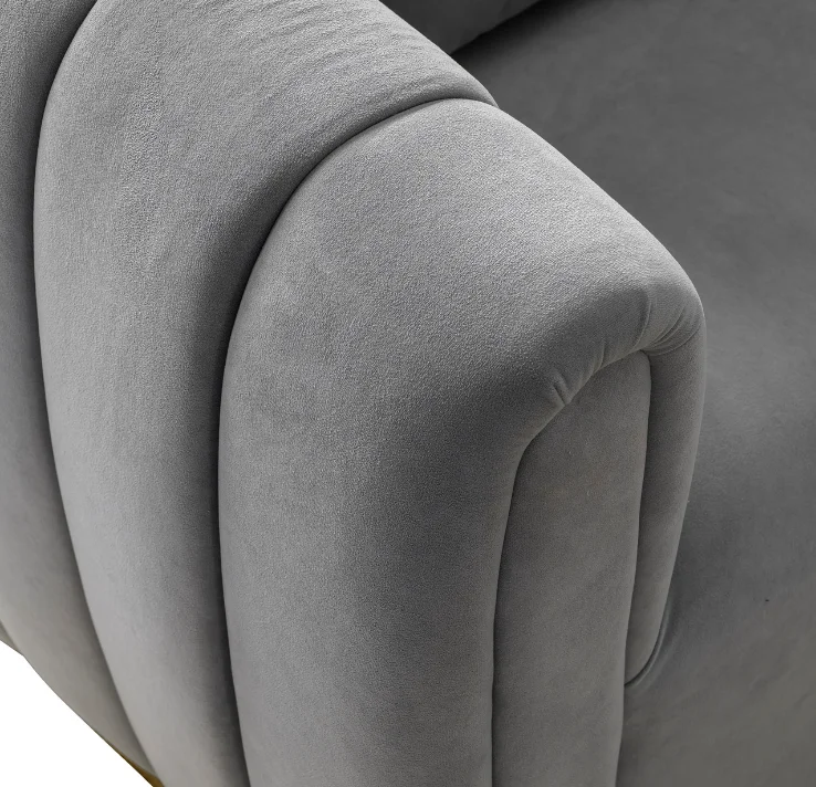 OEM High End Luxury Modern Furniture Gold Finishing Frame Sofa Chair Table