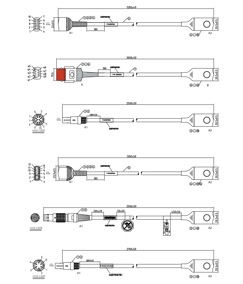 Bis Vista Monitor accessories GE Bis data line bis sensor connection cable adapter cable 1850070 M1206545