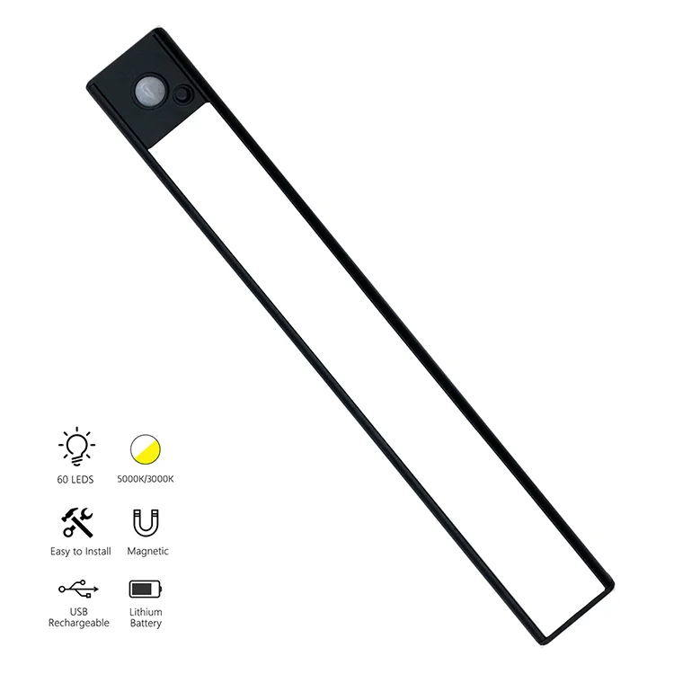 Closet Light Motion Sensor Daylight Warm White Remote Control LED Cabinet Light For Wardrobe Shelf Refrigerator Kitchen Lamp Use