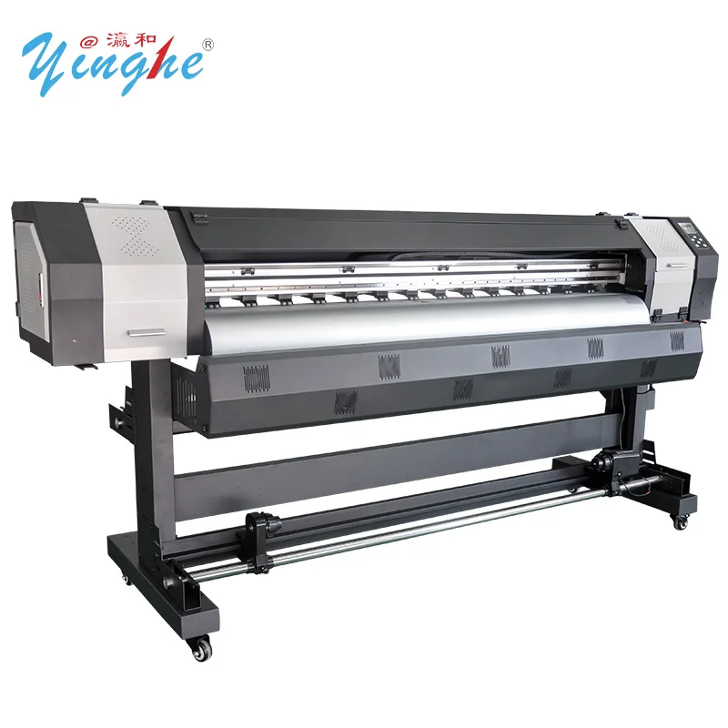 High Quality XP600 Eco-Solvent Sublimation Printer 1.8m Large Format Digital Vinyl Ink YINGHE Canvas Flex Banner Machine New