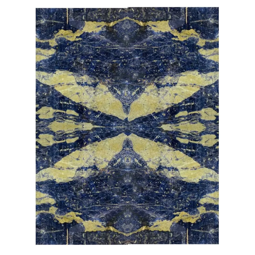 Natural Sodalite Blue Marble Polished Bolivia Blue Marble Slab Luxury Marble Background Wall Panel Quartzite Slab