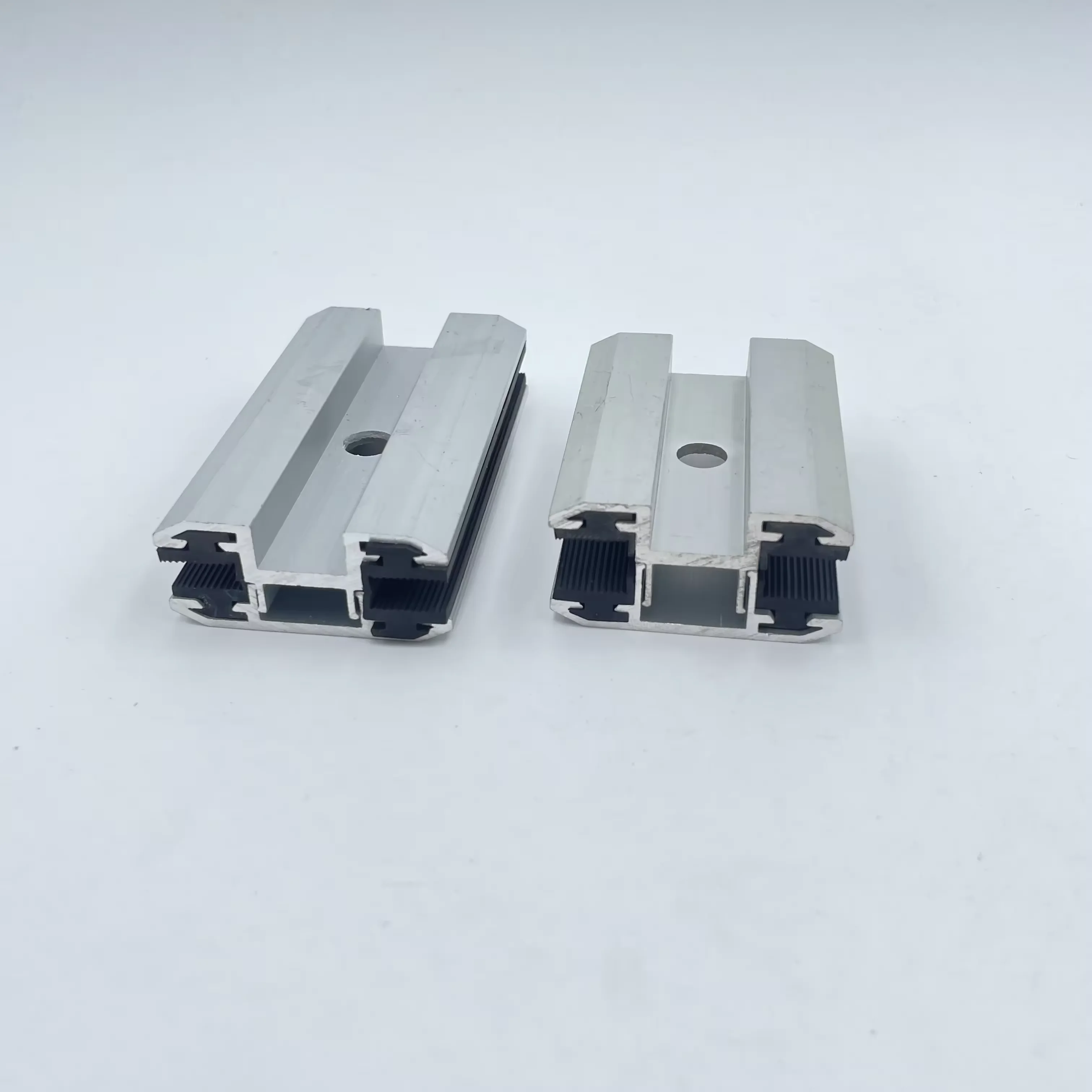 Solar Panel Mounting Clamps Frameless Thin Film End and Middle Aluminum Panel Clamps for PV Solar Mounting Structure