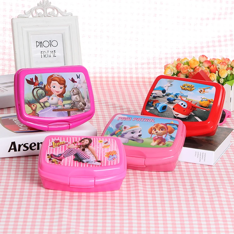 Cheap school children plastic storage food container sandwich lunch box kids