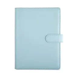Wholesale A5 A6 A7 PU Leather Journal 6 Ring Binder Planner Macaron Spiral Budget Binder with Cash Envelopes
