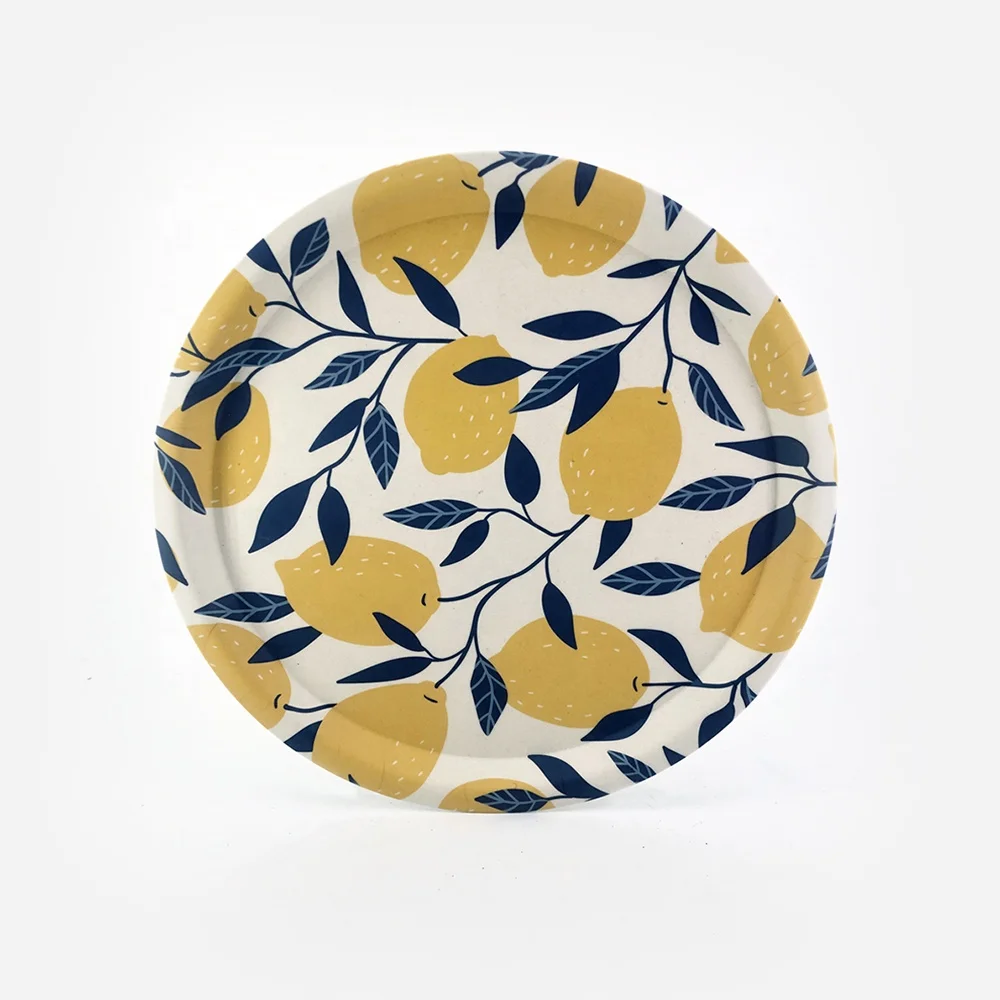 
modern table decoration food fruit ice tray 35x35cm wood bamboo servuing tray wholesale 