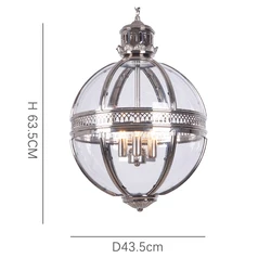 Victoria hotel pendant silver foil old color 3 Lights 3 sizes glass ball chandelier factory outlet chandelier