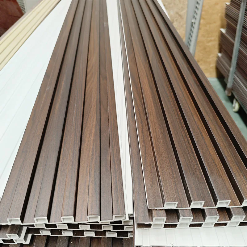 Factory Modern Style Interior Design Wood Plastic Composite Material Tv Feature Wall Design