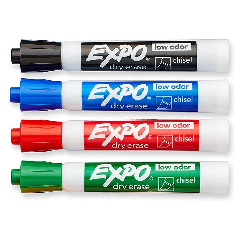 Sanford  EXPO chisel tip low odor dry erase and wet eraser  marker whiteboard marker  red  80002