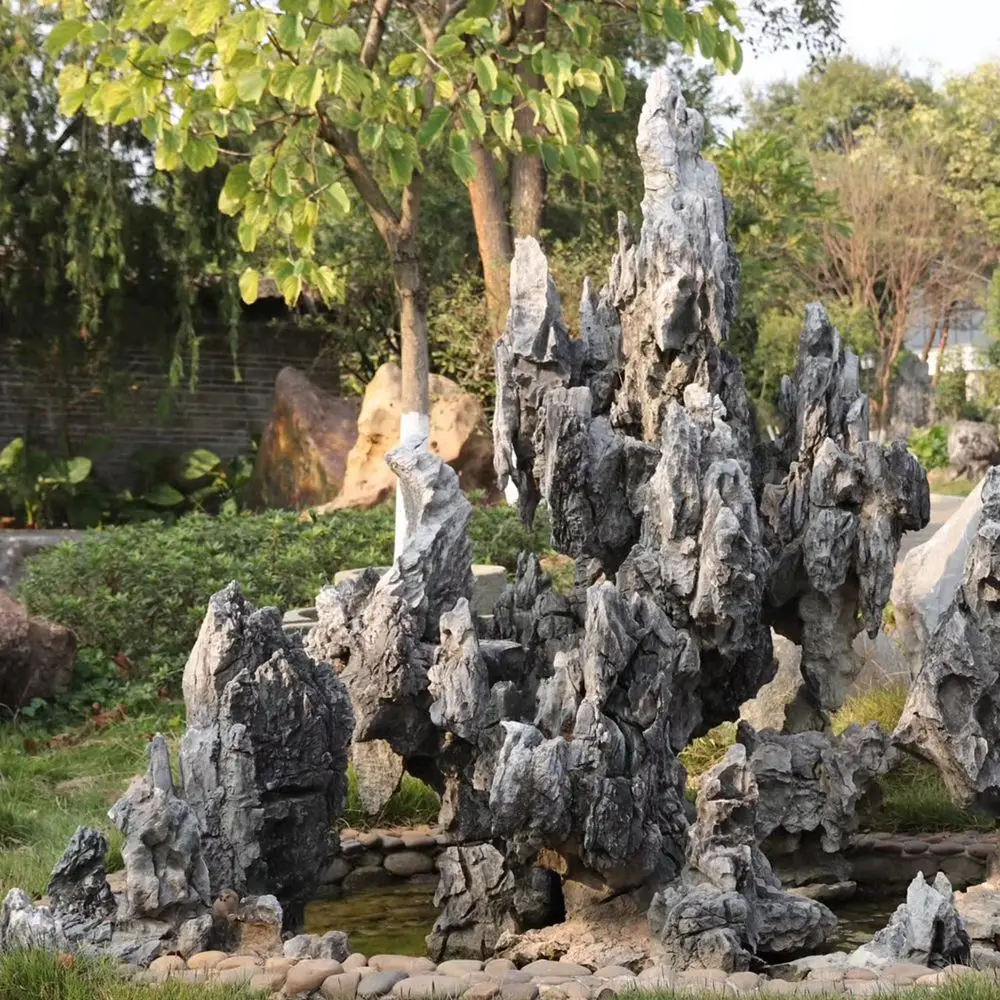 garden landscaping dragon stones water feature decoration stone