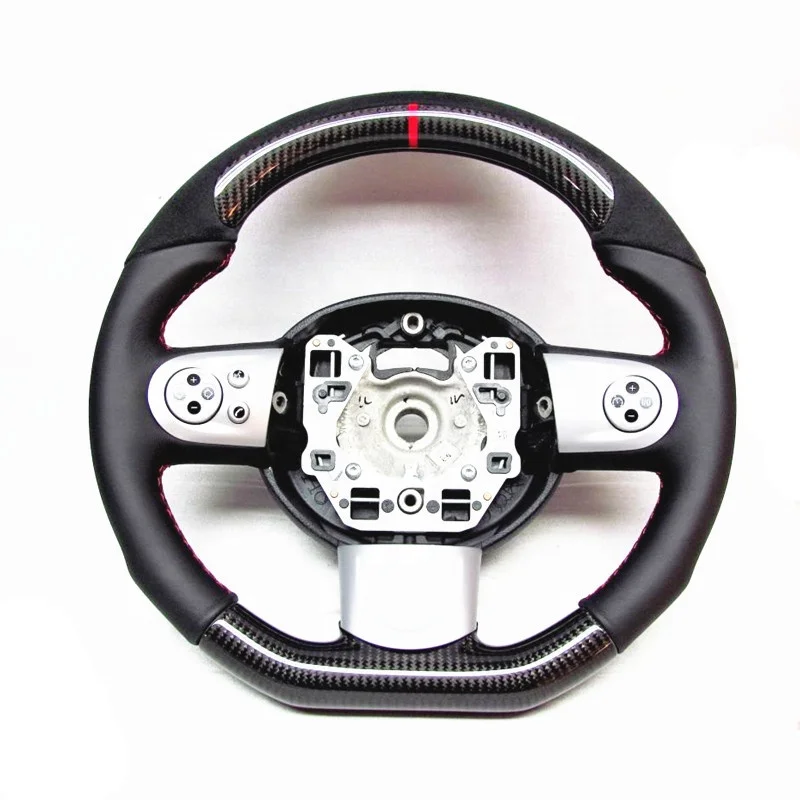 Автомобильное рулевое колесо из углеродного волокна для BMW Mini Cooper S R56 R61 GP Coupe плоское нижнее рулевое колесо