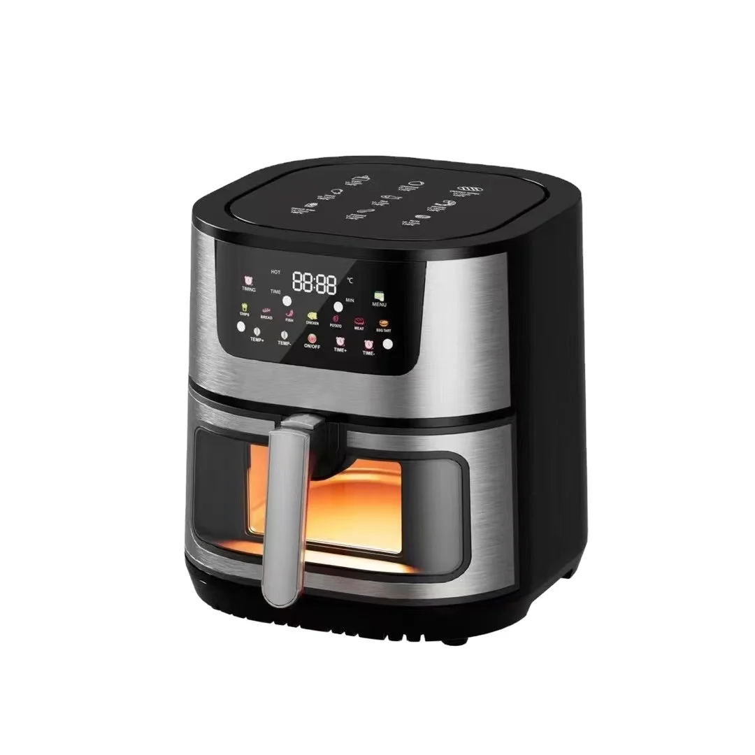 2024 Household 8L stainless steel high power oil free air fryer oven