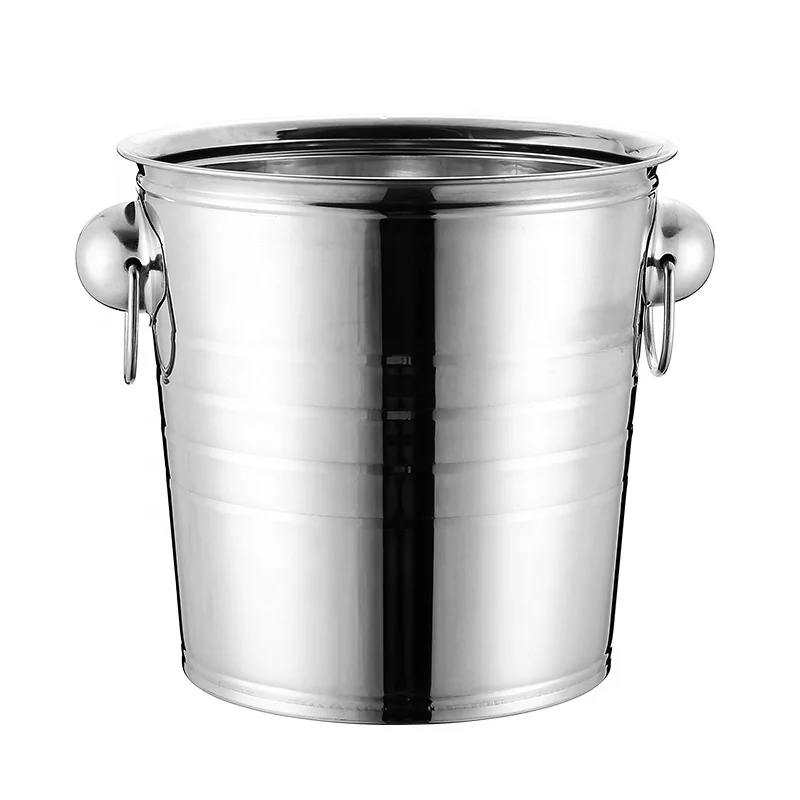 New Arrival Stainless Steel Beer Champagne Cooler Holder Ice Bucket With Handle For Bar