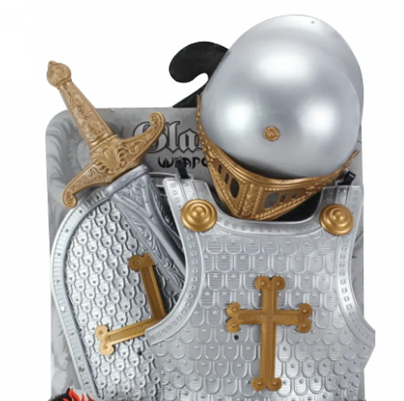 Amazon hot selling boy toys Halloween plastic dress up sword toy armor suit for boy
