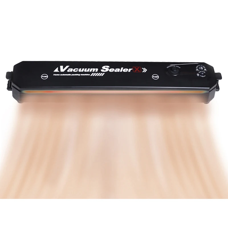 Food vacuum packaging sealing machine seals vacuum food